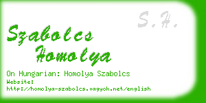szabolcs homolya business card
